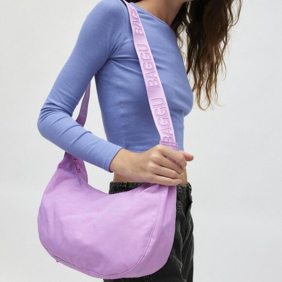 NWT Baggu Crescent Bag Medium - Peony - Picture 6 of 11